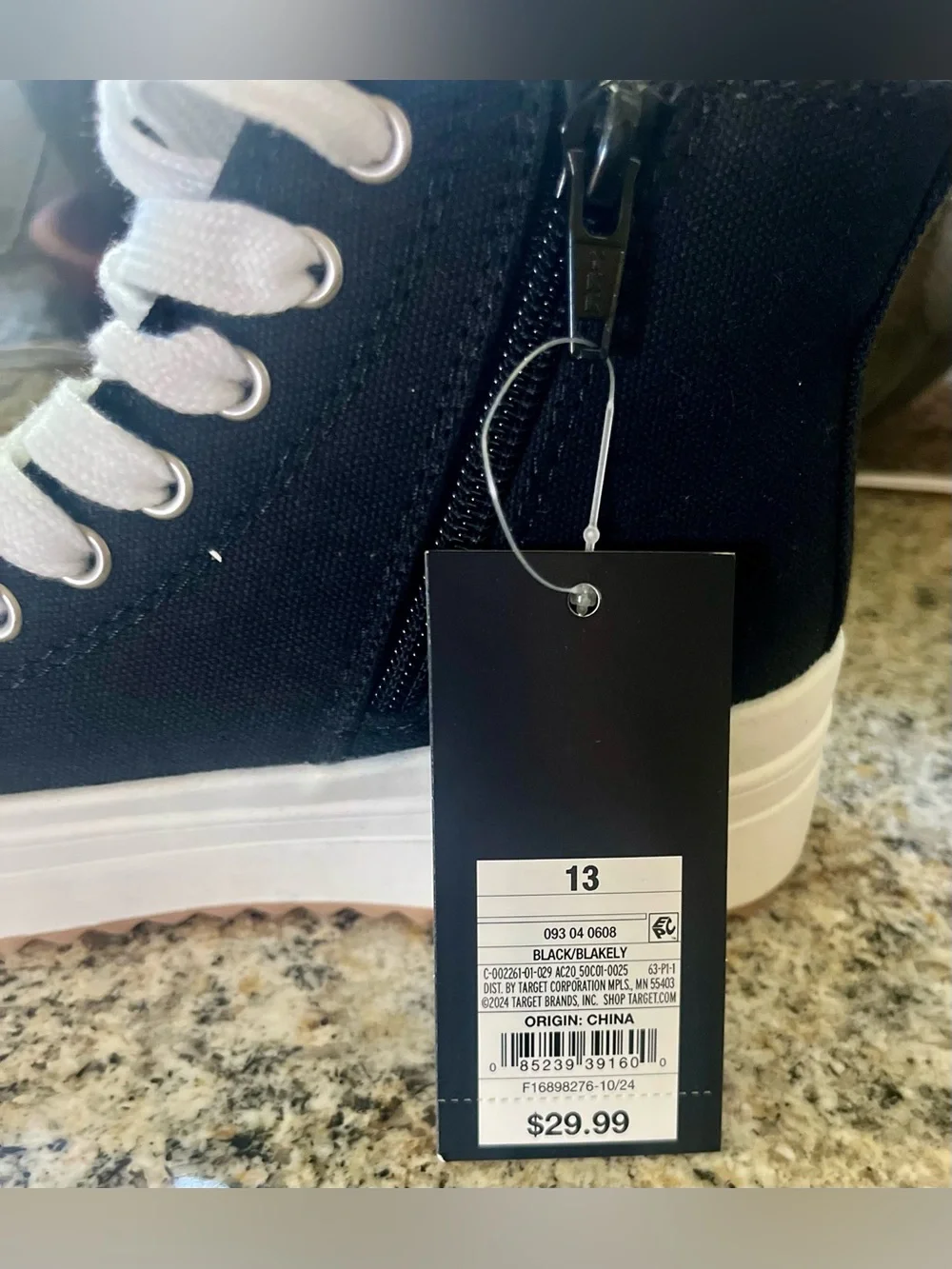 art class Black and White High-Top Platform Sneakers